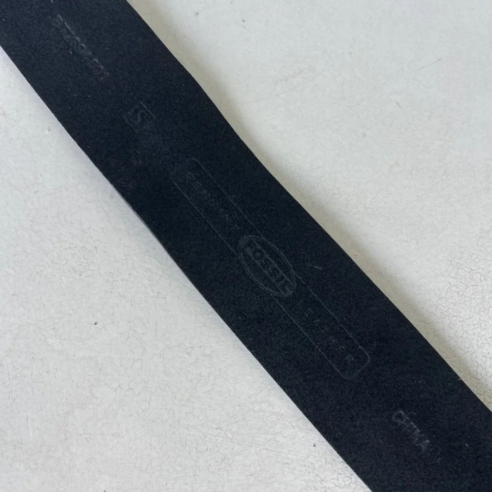 Vtg Fossil Leather Belt Laser Cut Small 30-33 Brown Western Boho Chunky